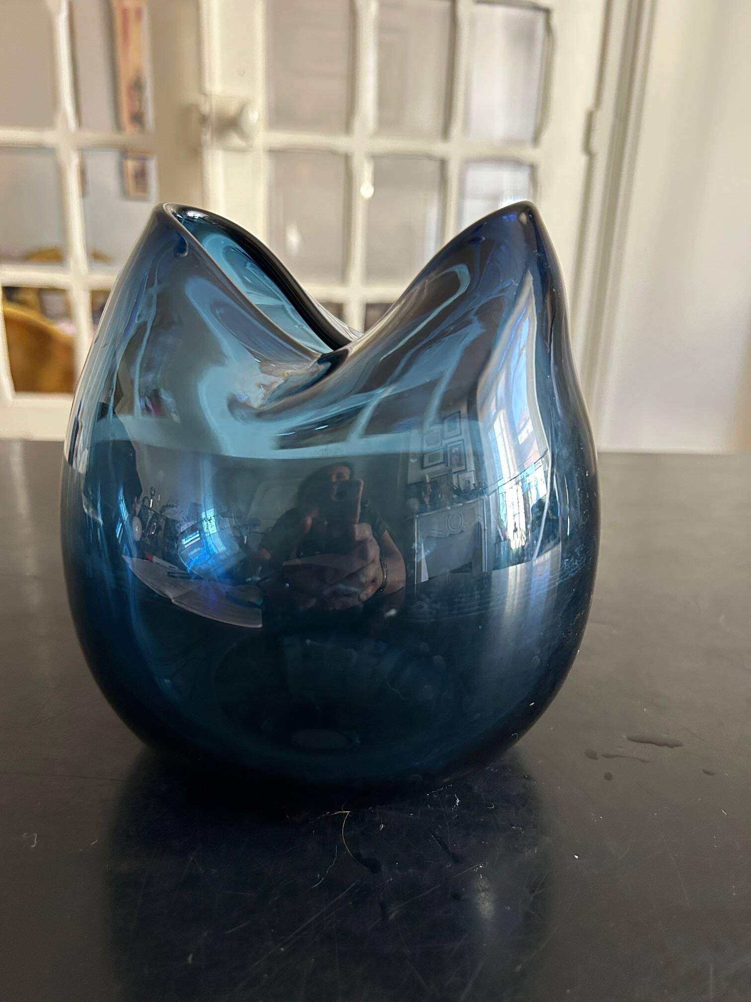 Scandinavian blue vase
