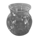 Jar type bonbonnière in translucent glass shape round modernist