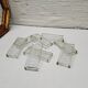 Set of 8 chiseled glass knife holders