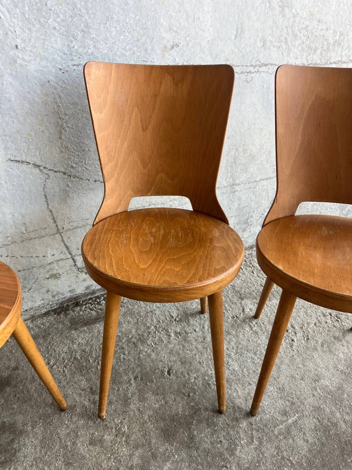 Set of 4 Baumann bistro chairs, 1960s