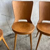 Set de 4 chaises bistrot Baumann, 1960