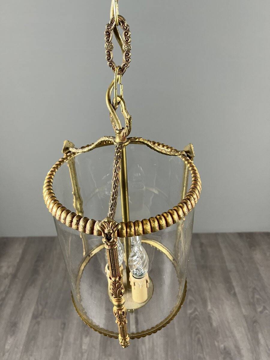 Pair of suspended lanterns in Louis XVI style, 20th Century