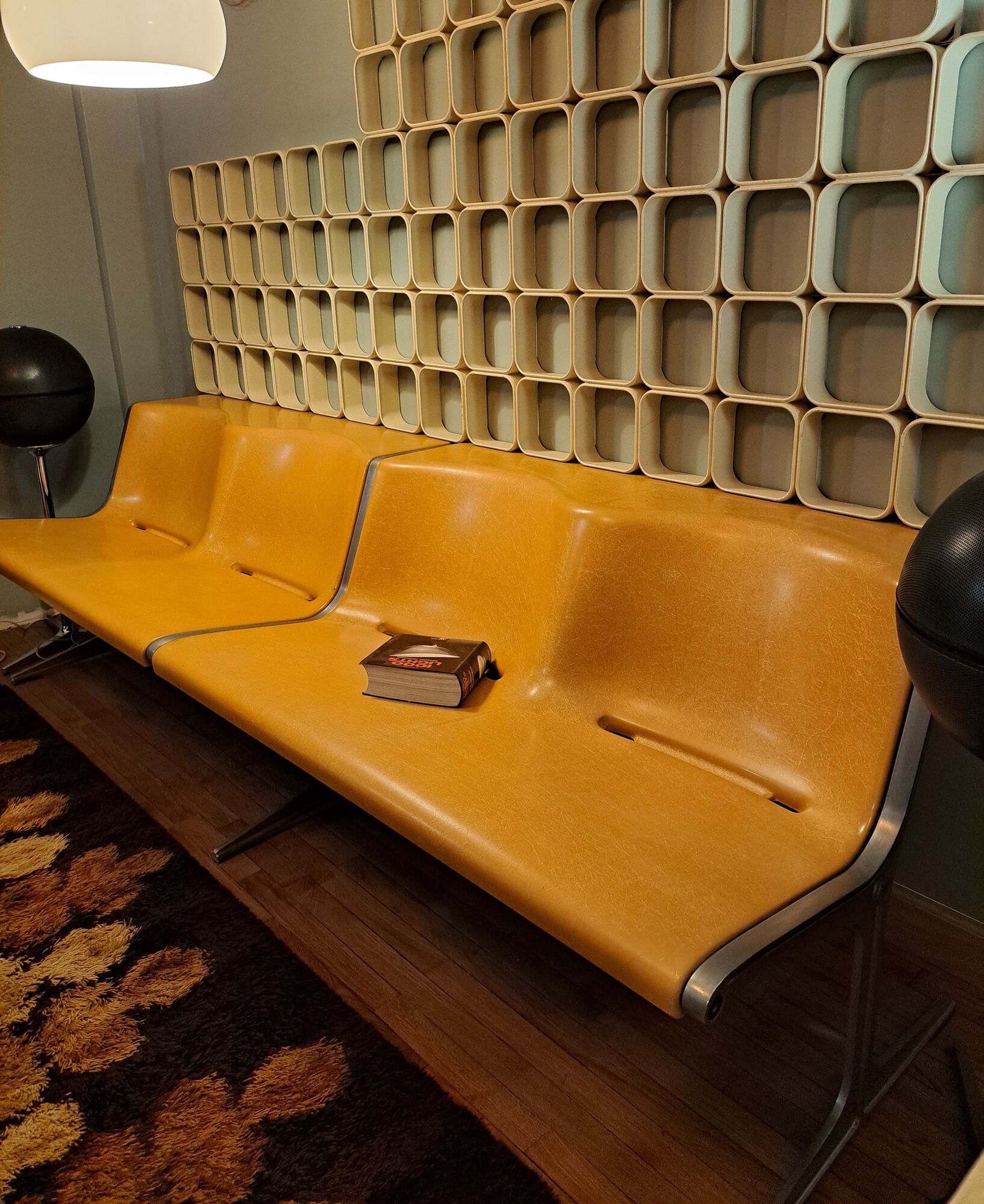 Friso Kramer 4-seater bench for Wilkhahan 60-70's