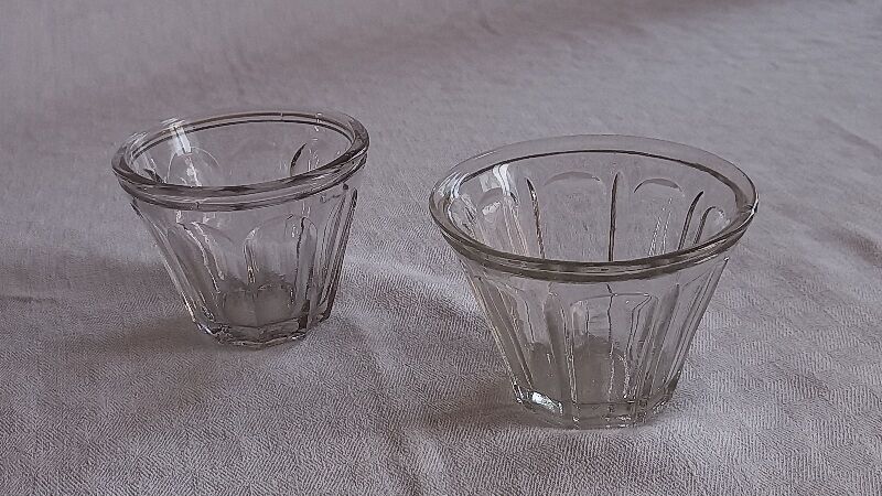 Lot de 2 pots de confiture en verre de forme élégante évasée