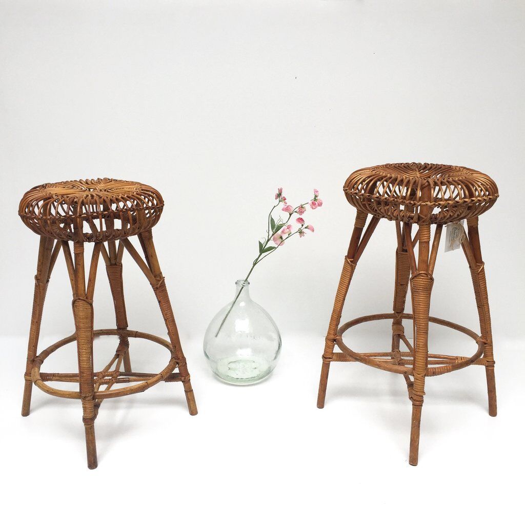 Vintage Wicker bar stool
