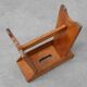 Rustic Pine Stool with Cut-Out Trestle Legs, Sweden, circa 1920