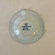 Vintage ashtray Delft Holland 417 Pyramid – blue earthenware with boat decoration