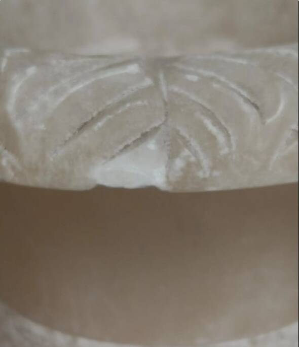 Vintage Alabaster Vase Hand-Carved - Bayca Edition