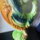 Pair of duck and rooster jugs in St Clément barbotine vintage