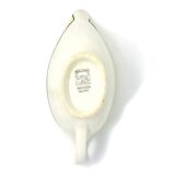 Saucier céramique blanc jaune