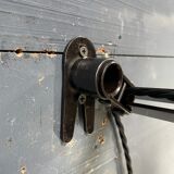 Industrial Fabrilux wall lamp with gray enamel shade