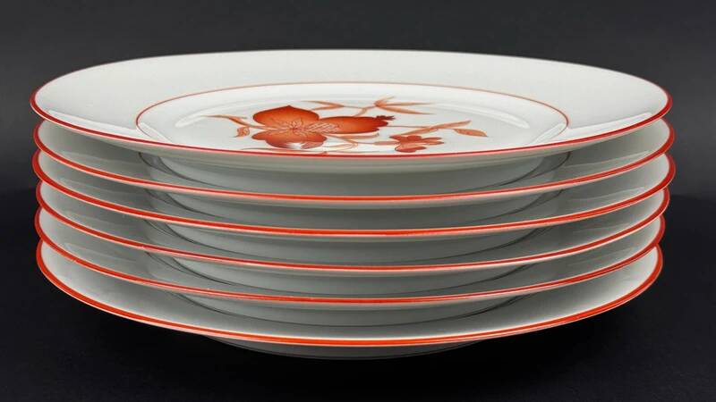 Haviland Limoges Service of 6 flat plates, Sou-Tcheou model