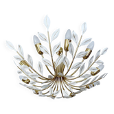 Large Vintage Floral Pendant Light , 1950s
