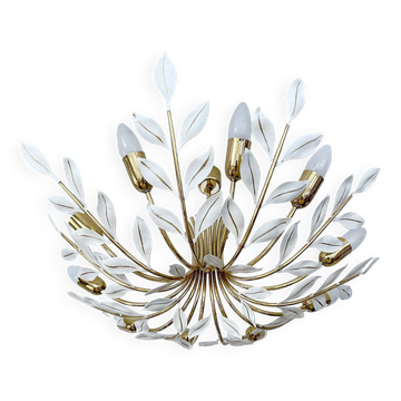 Large Vintage Floral Pendant Light , 1950s
