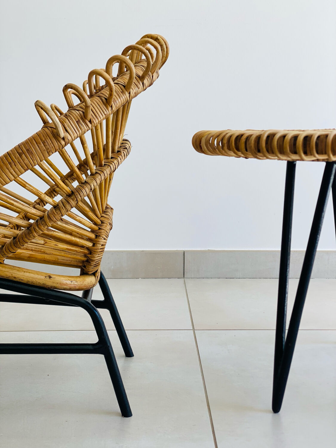 Children's rattan lounge set