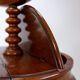 Mahogany Psyche barber mirror - Turned Wood 19th century