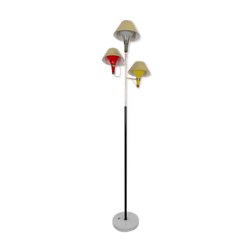 Mid-century Modern three arms floor lamp by Stilux Milano. Italy 1950s