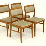 Set de 4 chaises en hêtre, Suède, 1960