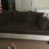 3-seater sofa in two-tone fabric first time