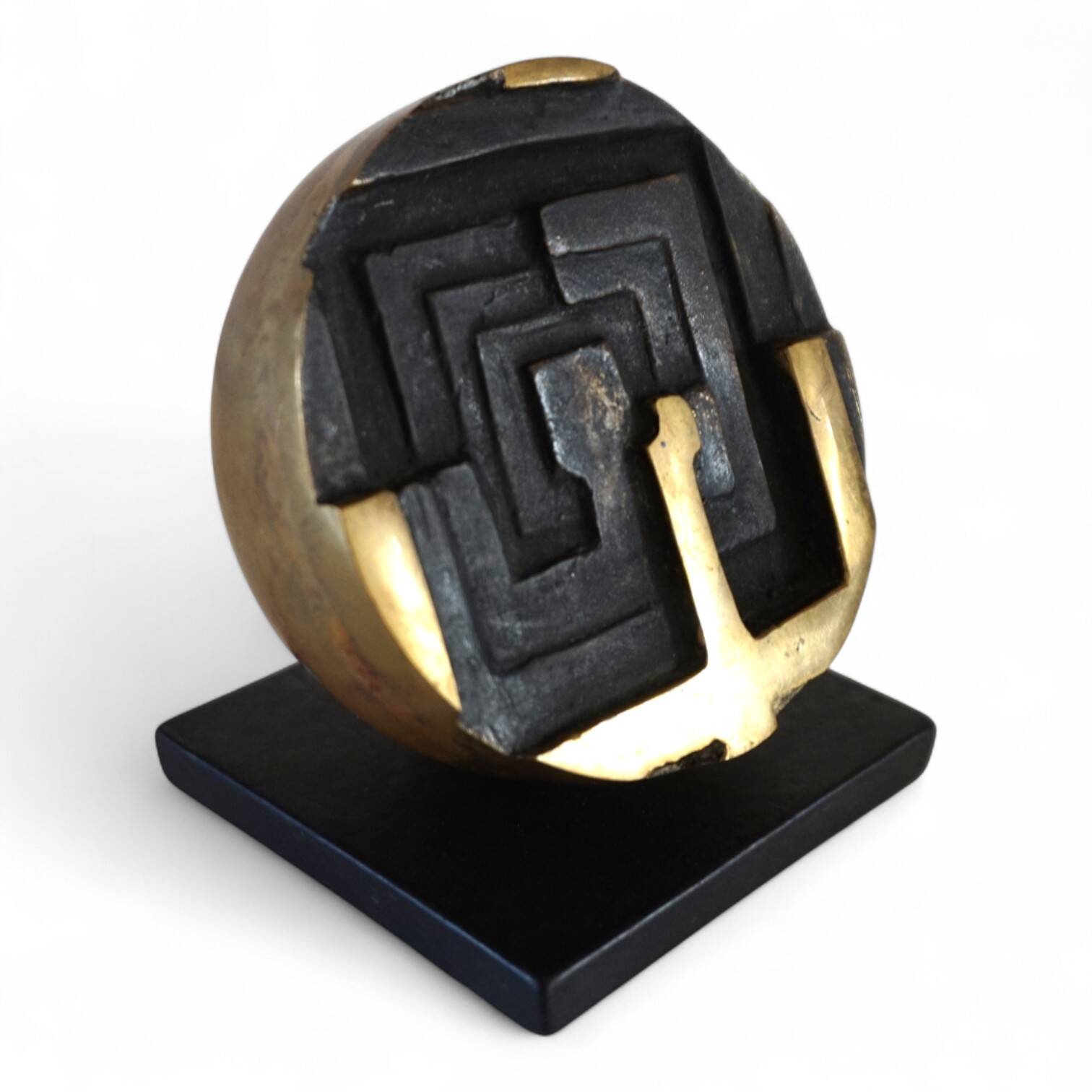 Bronze sculpture Labyrinth by Fanna Roncoroni, 1970