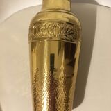 Yellow copper vase signed gbn art deco