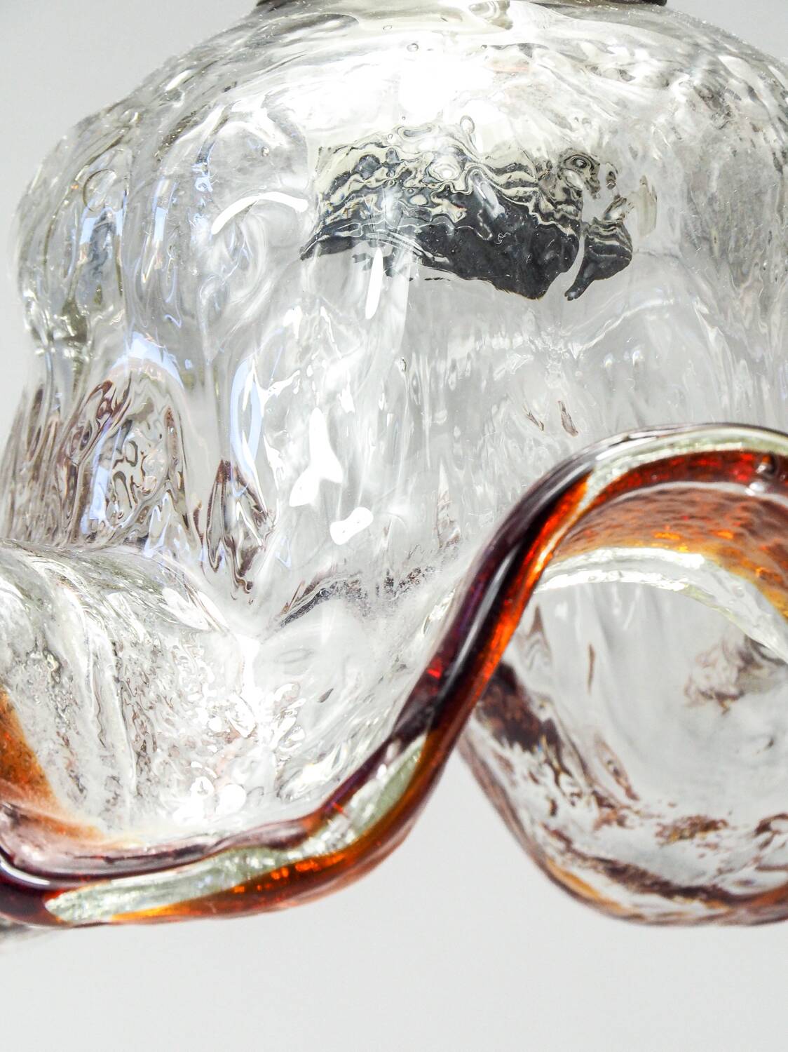 Glass pendant light, vintage, 1960