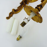 Pair of bronze sconces acanthus leaves with 3 fires Louis XV style