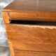 Vintage chest of drawers light oak compass feet