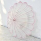 Precious Italian pink Murano glass ceiling fixture, Murano, 1970