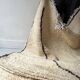 Ancient Berber rug in ecru/brown, handmade 100% virgin wool, 2m x 1.5m.