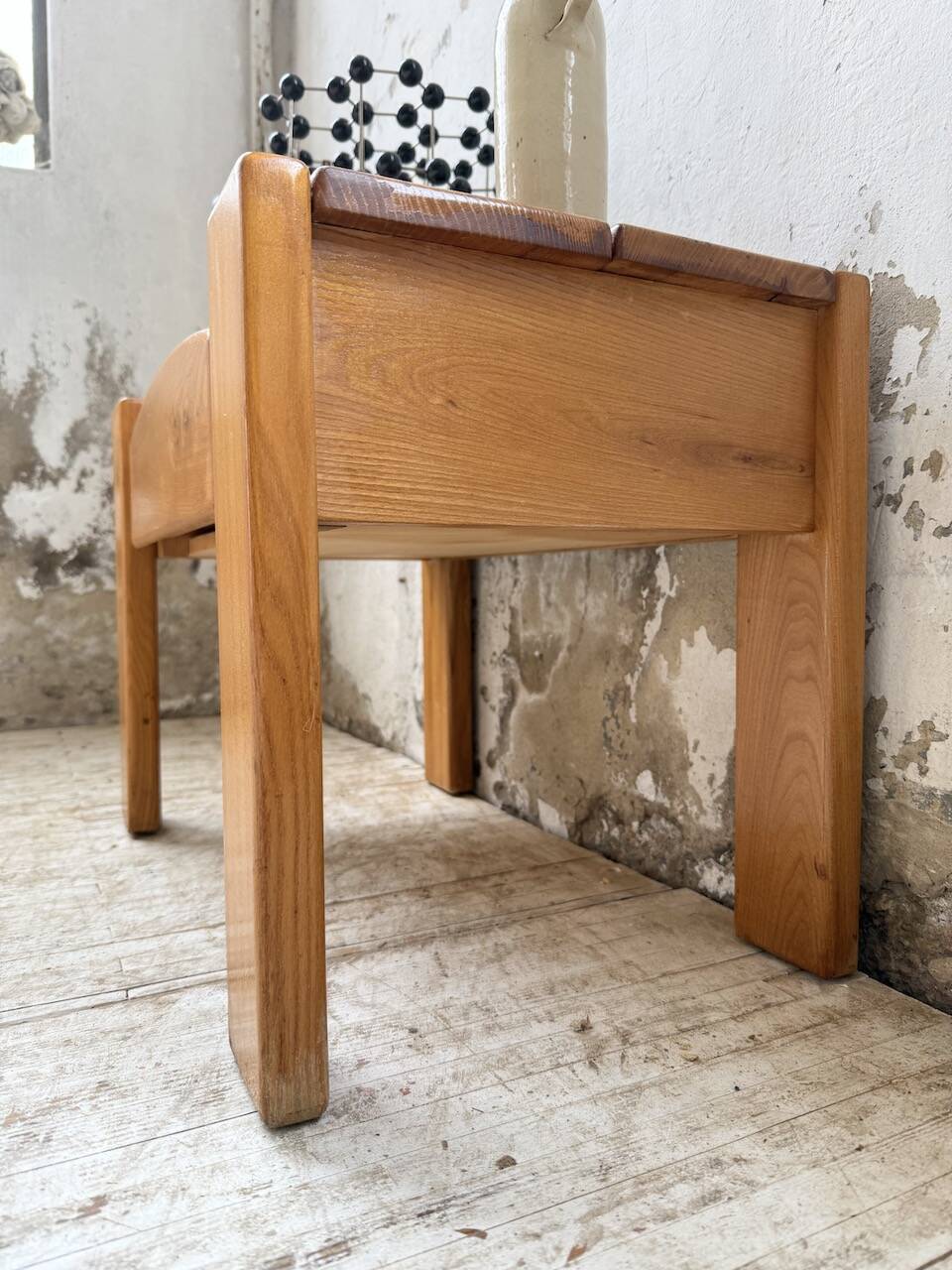 Solid elm bedside table Maison Regain