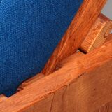 Fauteuil relax Getama en chêne avec dossier réglable, Hans J. Wegner GE421