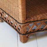 Pair of Wicker Bedside Tables, Vivai Del Sud, design XX Italy