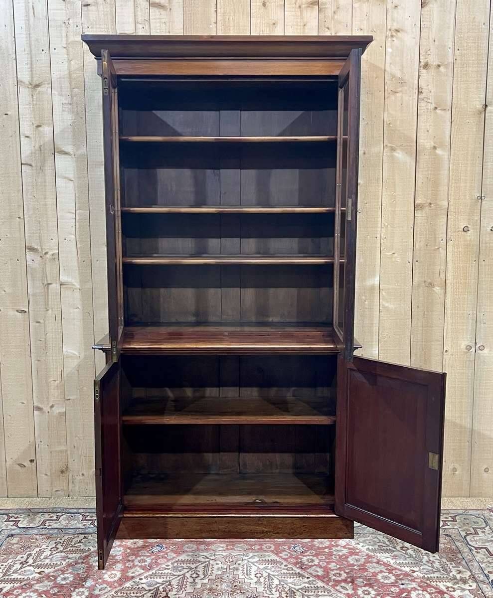 19th century Victorian 2-body bookcase in mahogany