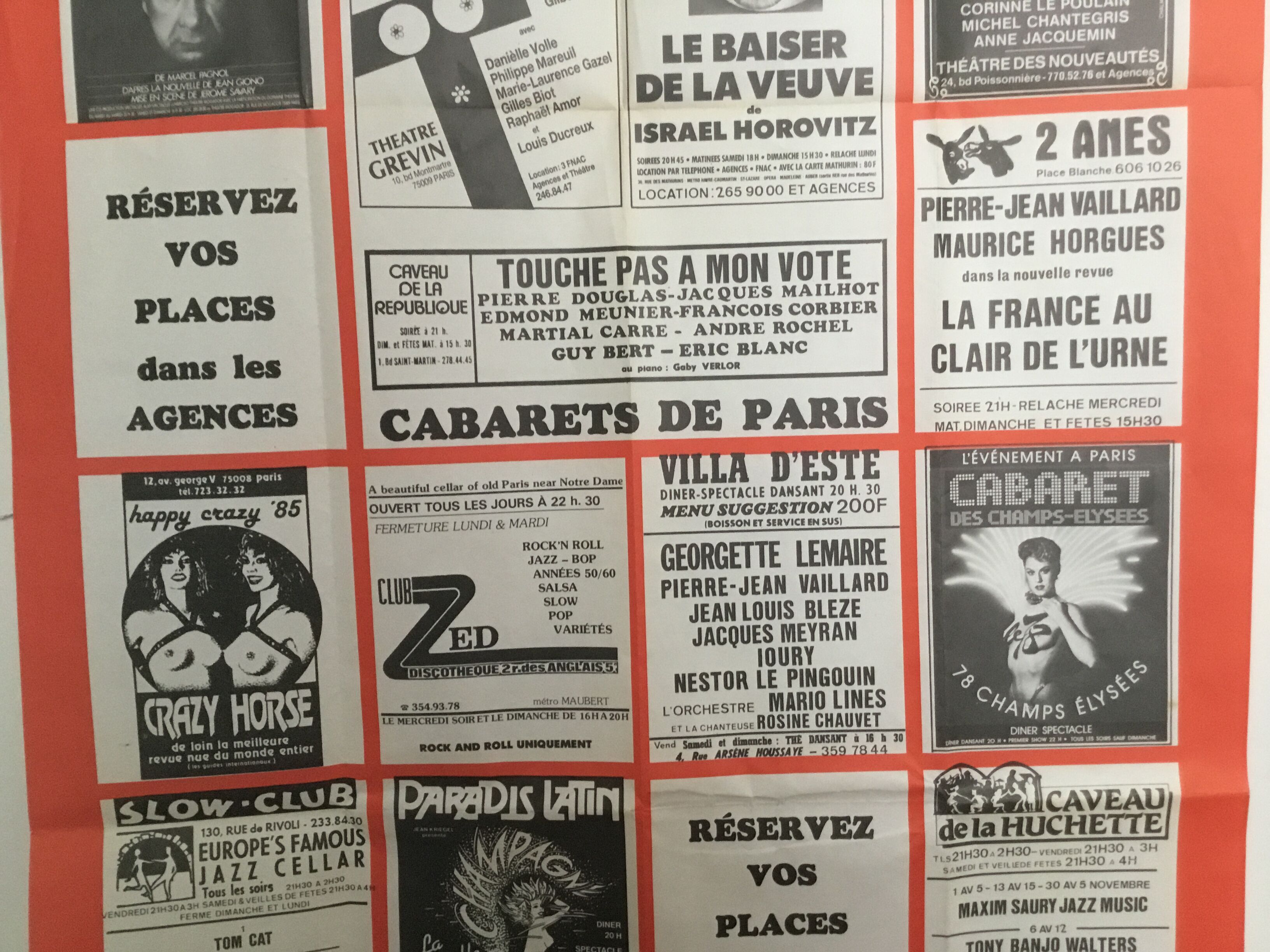 Poster of Parisian shows