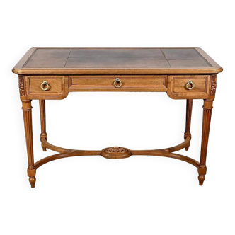 Walnut Office Table, Maison Krieger, Louis XVI style – Early 20th century