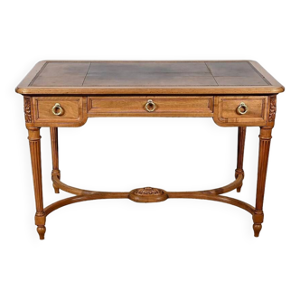 Table Bureau en Noyer, Maison Krieger, style Louis XVI – Début XXe