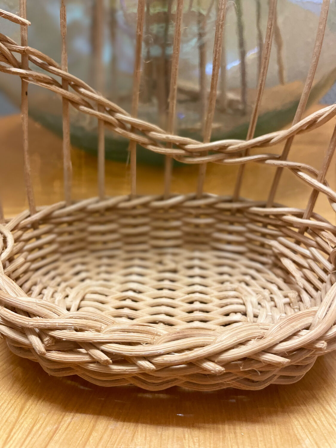 Vintage rattan birdcage