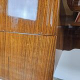 Mid Century Chest of Drawers in Mahogany, Brass and Glass