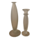 Duo of vintage soliflore vases in frosted glass