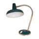 Lampe de bureau articulée verte et dorée