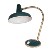 Lampe de bureau articulée verte et dorée