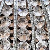 Ball shaped chandelier with hexagonal tassels and transparent pearls Vintage