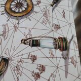 Vintage compass leg table