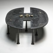 Table basse en fer brutaliste de Thomas Serruys, Belgique, 2019