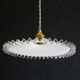 Old white opaline pendant lamp delivered with new cable and new socket