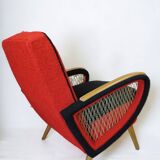 Vintage Rockabilly living room set, sofa bed and armchairs.