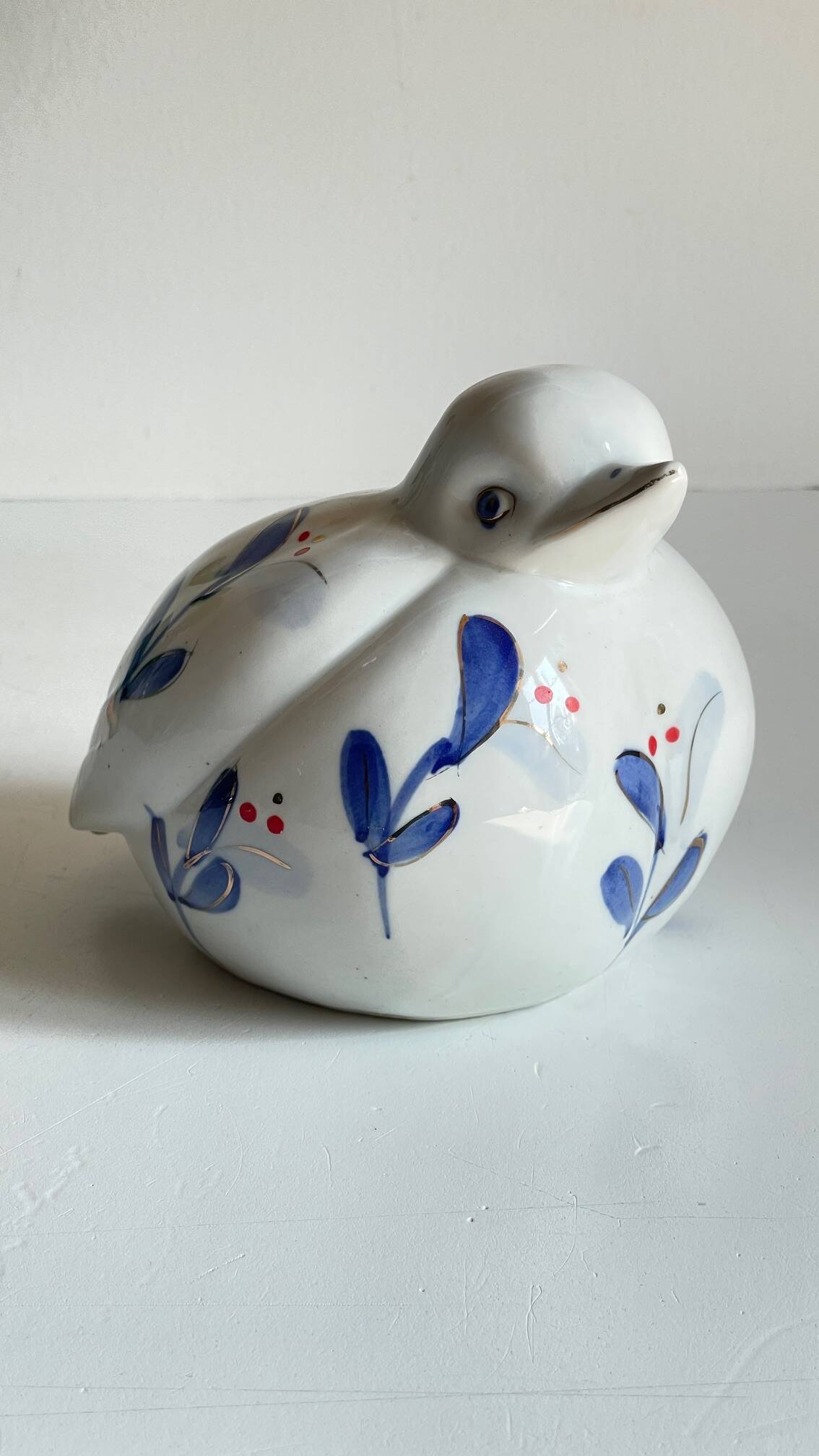 Oiseau vintage en porcelaine chinoise