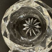 Baccarat double cut crystal salt cellar with metal mount