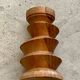 Turned wooden candle holder